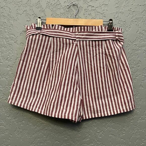 Love Tree Striped Paper Bag Shorts - Picture 3 of 12